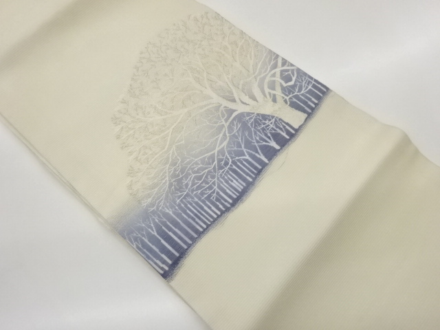 JAPANESE KIMONO / NAGOYA OBI FOR SUMMER / WOVEN TREE